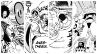 Brook, Law, Fujitora, and Smoothie in One Piece (Image via Shueisha)